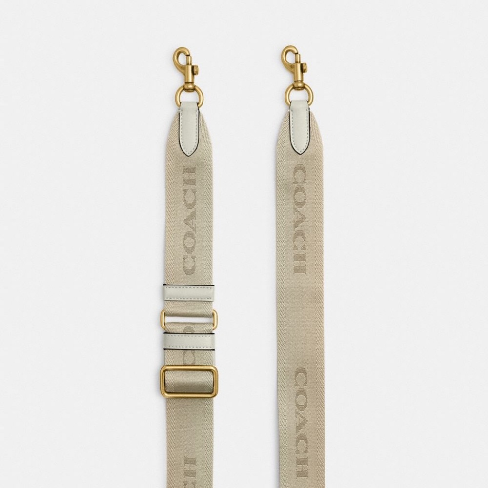Coach Tonal Signature Webbing Strap (Chalk)